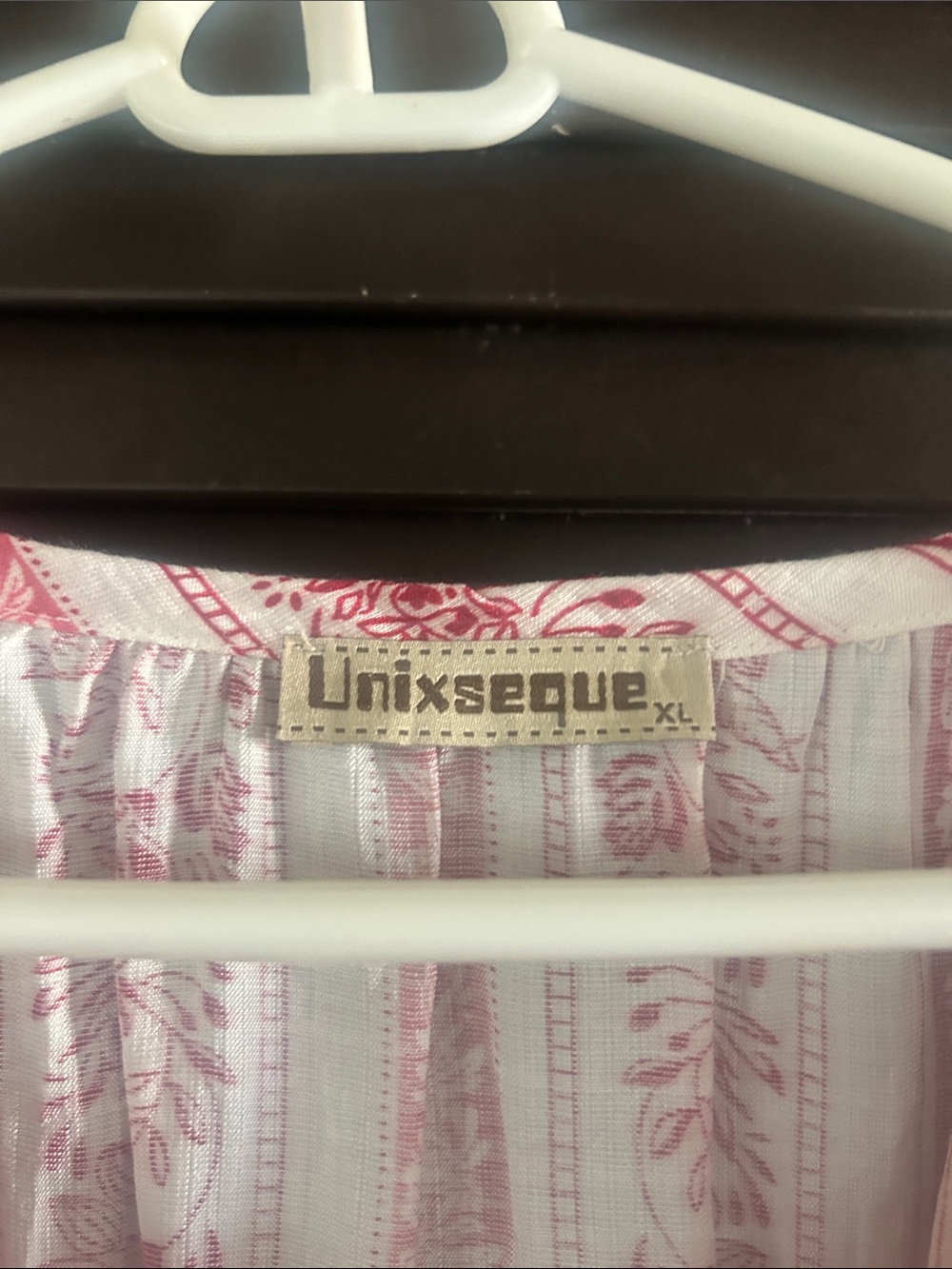 Unbranded Pink Striped Floral Peasant Tunic - Picture 2 of 3